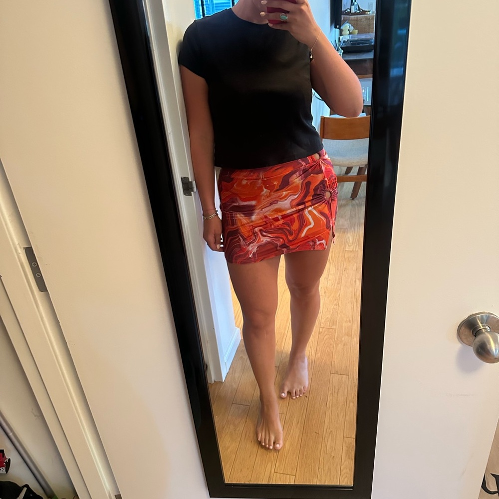 Disco Pattern Mini Skirt